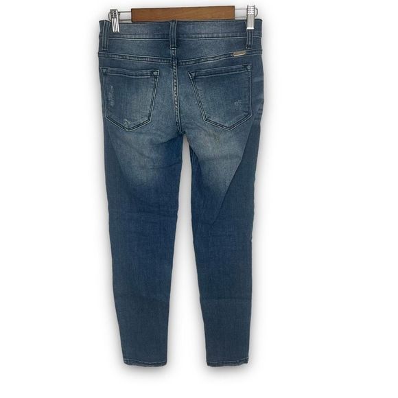 KanCan Women's Mid Wash Low Rise Distressed Skinny‎ Moto Ankle Jeans Size 24 - Picture 2 of 16